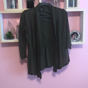 Army green cardigan